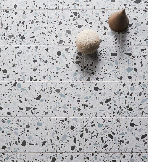 Vloertegel Quintessenza Confetti Bianco Grigio 18,6x18,6 cm