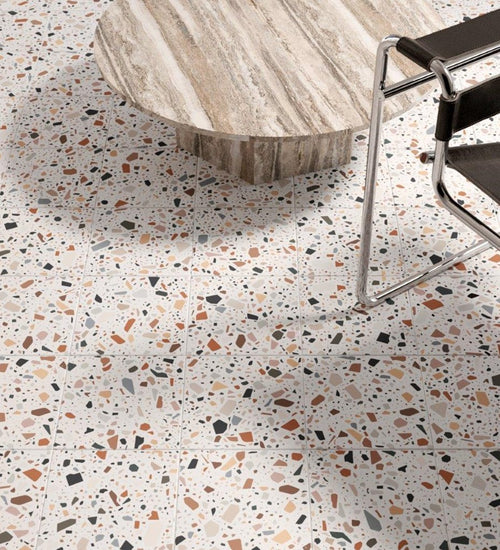 Vloertegel Quintessenza Confetti Bianco Multicolor 18,6x18,6 cm