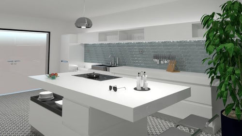 Decoratietegel Del conca Frammenti Multicolor mat 20x20 cm