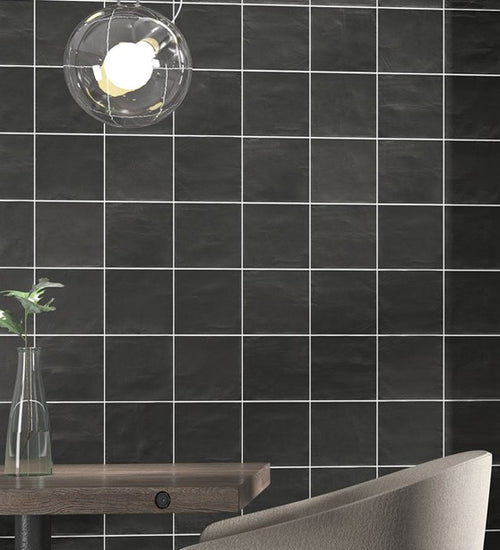 Vloertegel Carmen Delight Black 13,8x13,8 cm