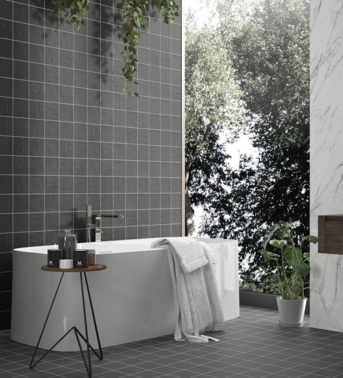 Vloertegel Carmen Delight Black 13,8x13,8 cm