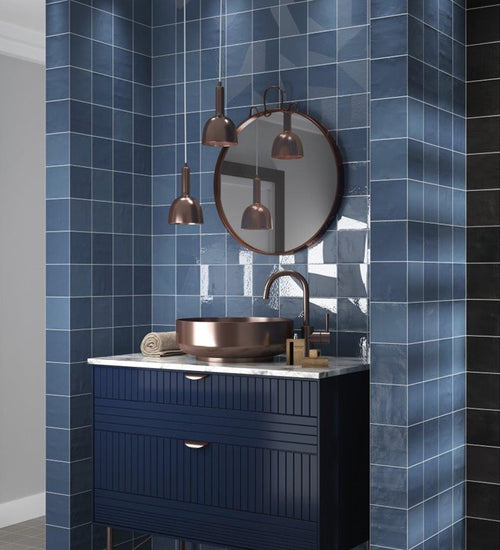 Vloertegel Carmen Delight Drop Blue 13,8x13,8 cm