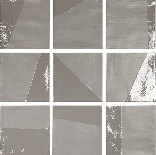 Vloertegel Carmen Delight Drop Grey 13,8x13,8 cm