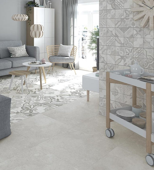 Vloertegel Vives Delta Blanco 60x60 cm