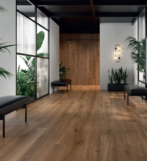 Vloertegel Geo tiles Borneo Bruin mat 20x120 cm