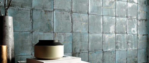 Wandtegel Wow  Enso Kintsugi Blue 12,5x12,5 cm