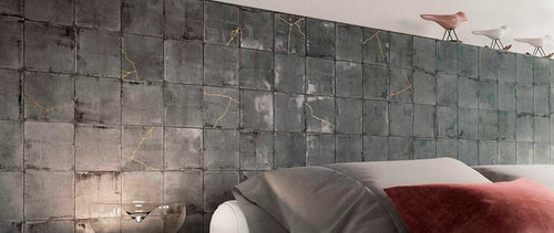 Wandtegel Wow  Enso Kintsugi Graphite 12,5x12,5 cm