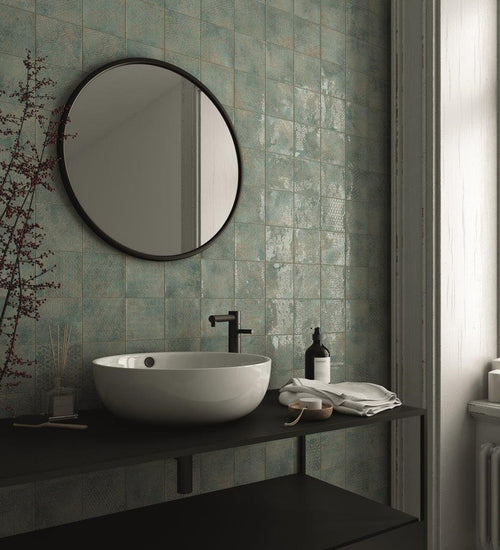 Wandtegel Wow  Enso Suki Teal 12,5x12,5