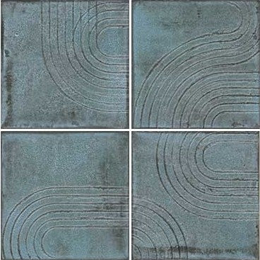 Wandtegel Wow  Enso Wabi Blu 12,5x12,5 cm