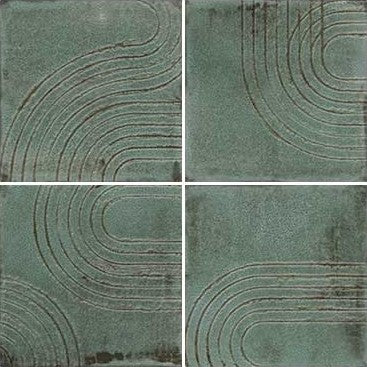 Wandtegel Wow  Enso Wabi Green 12,5x12,5 cm