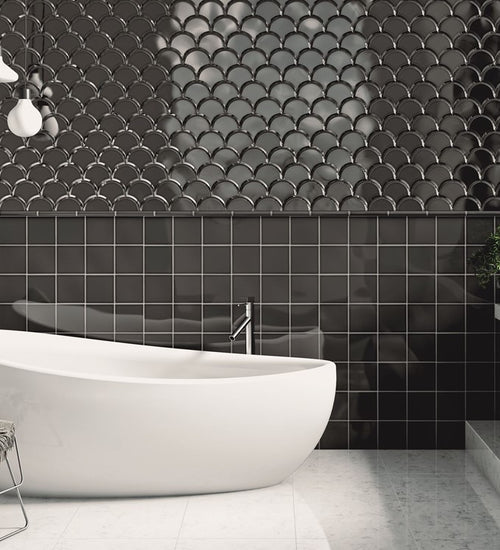 Wandtegel Adex Escama Biselada 13x15 cm Graystone