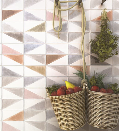 Wandtegel Vives Etnia 10x20 cm Blanco