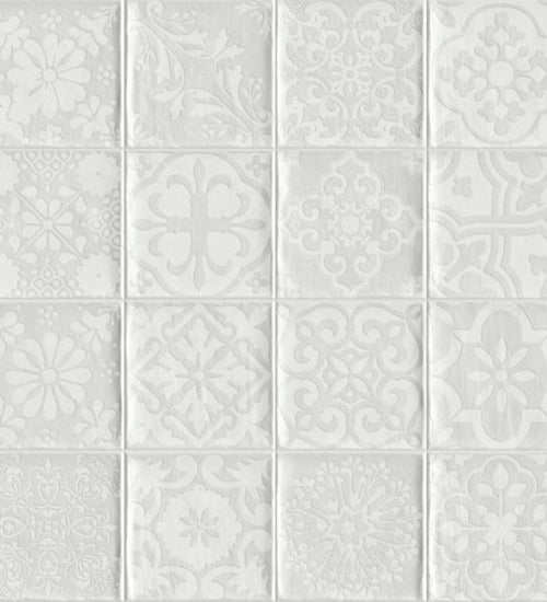 Wandtegel Vives Etnia 13x13 cm Tamil Blanco (Mix)