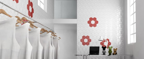 Wandtegel Tonalite Exabright Bordeaux 15,3x17,5 cm