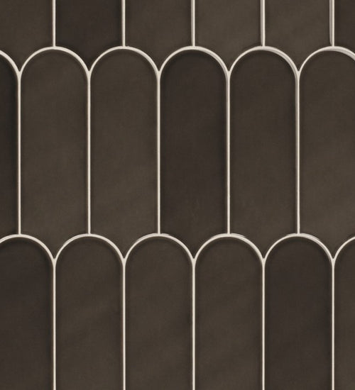 Wandtegel Natucer Fan Mix Black 7,2x19,5 cm