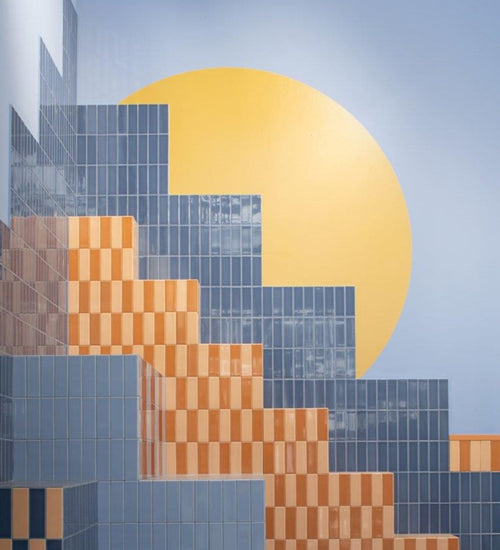 Sampletegel Quintessenza Färgblock Cielo Lucido