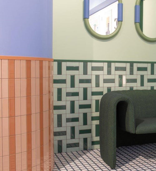 Sampletegel Quintessenza Färgblock Menta Lucido