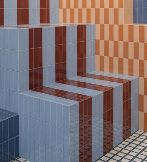 Wandtegel Quintessenza Färgblock Nero Lucido 5x15 cm