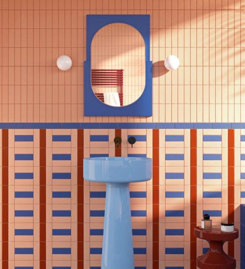 Sampletegel Quintessenza Färgblock Oceano Matt