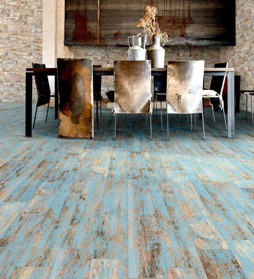 Vloertegel Vives Faro Yugo-R 14,4x89,3 cm Cielo