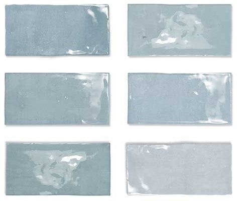 Wandtegel Wow  Fez Aqua Gloss 6,2x12,5 cm