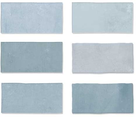 Wandtegel Wow  Fez Aqua Matt 6,2x12,5 cm