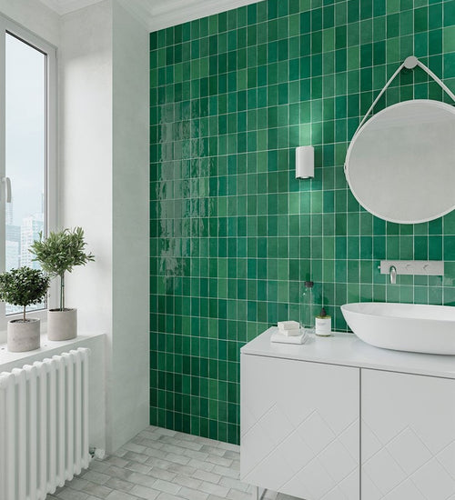 Wandtegel Wow  Fez Emerald Gloss 6,2x12,5 cm