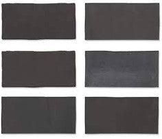 Wandtegel Wow  Fez Graphite Matt 6,2x12,5 cm