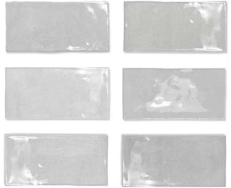 Wandtegel Wow  Fez Grey Gloss 6,2x12,5 cm