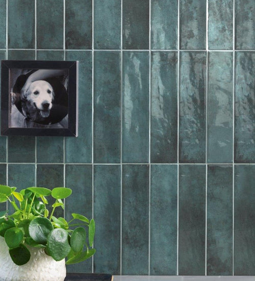 Wandtegel Tonalite Foliage Blu 6x25 cm