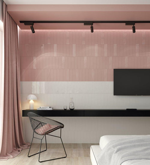 Wandtegel Wow  Grace Blush Gloss 7,5x30 cm