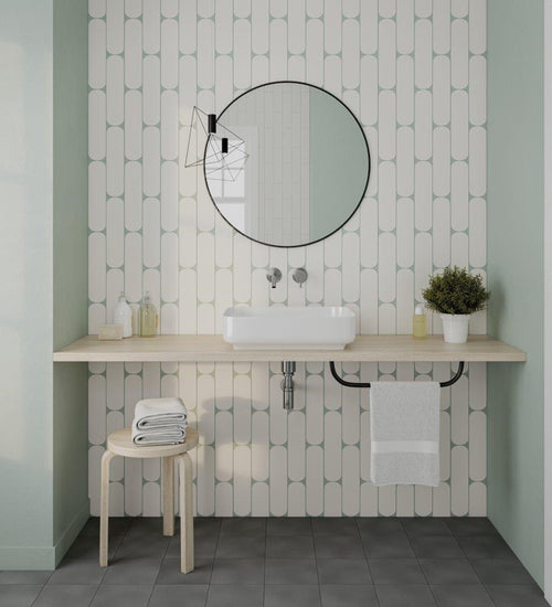 Wandtegel Wow  Grace Oval White Gloss 7,5x30 cm