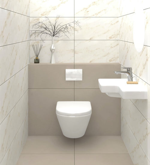 Wandtegel Marazzi italie Marbleplay Ivoor glans 30x90 cm