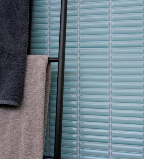 Wandtegel Tonalite Hashi Nero Matt 10x30 cm