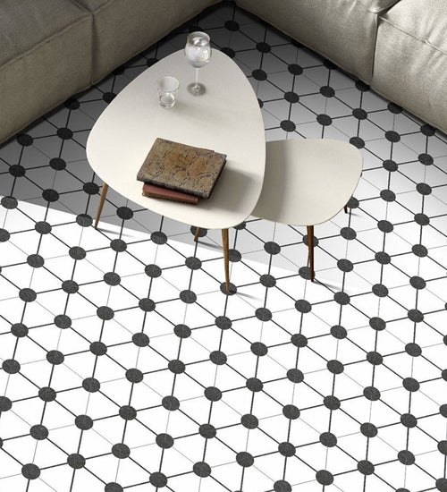 Vloertegel Codicer Hex25 Atom White  25x22 cm