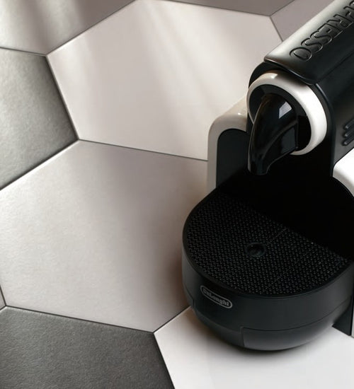 Vloertegel Codicer Hex25 Basic Black 25x22 cm