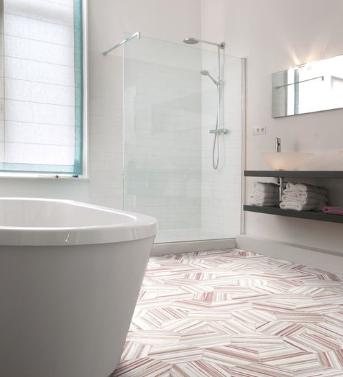 Vloertegel Codicer Hex25 Flow Cherry Hex 25x22 cm