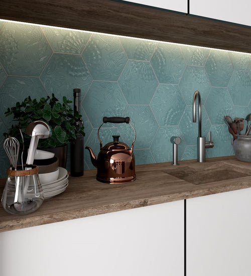 Hex25 Gaudi Lux Aqua 25x22 cm