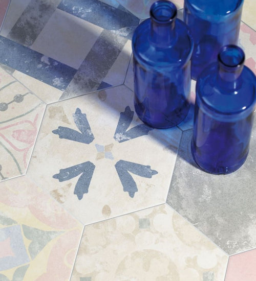 Vloertegel Codicer Hex25 Heritage Mix 25x22 cm