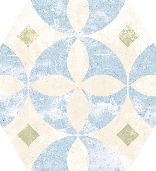 Vloertegel Codicer Hex25 Heritage Mix 25x22 cm