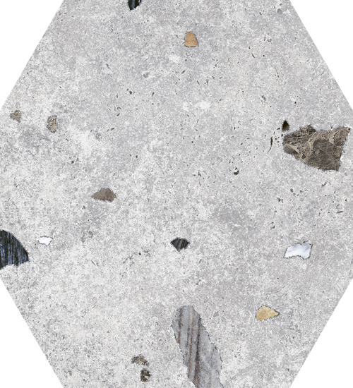 Vloertegel Codicer Hex25 Sonar Silver 25x22 cm