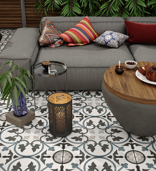 Vloertegel Revoir Paris Tullerie Jardin des Tuileries Adele Bleu 60x60 cm 2CM