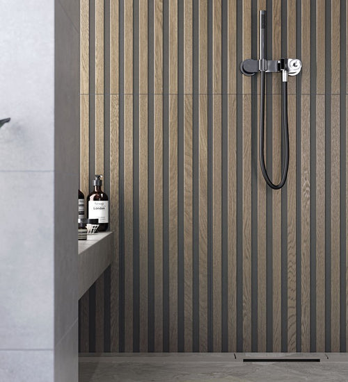Wandtegel Cifre Jarel Walnut Mate 30x90 cm
