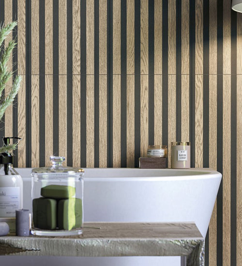 Wandtegel Cifre Jarel Wengue Mate 30x90 cm