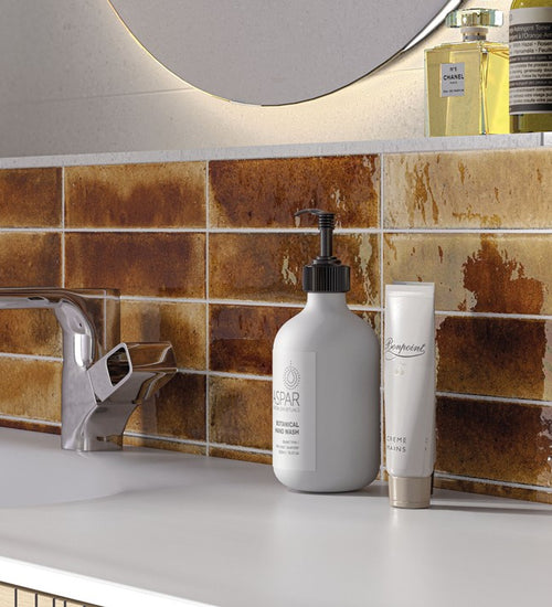 Wandtegel Cifre Jazba Caramel Brillo 6x24,6 cm