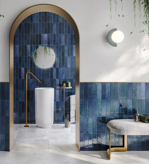 Sampletegel Rak Portofino Blauw glans