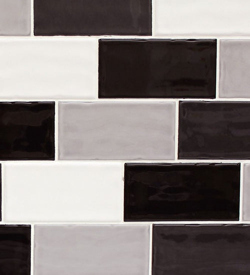 Wandtegel Ceramica Antiga Kent Black 7,5x15 cm