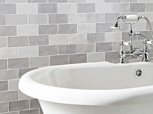 Wandtegel Ceramica Antiga Kent Gris Claro 7,5x15 cm