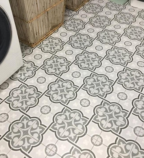 Vloertegel Revoir Paris La Madeleine Flow Gris 20x20 cm