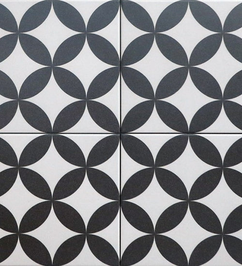 Vloertegel Revoir Paris La Madeleine Gilles Noir 20x20 cm